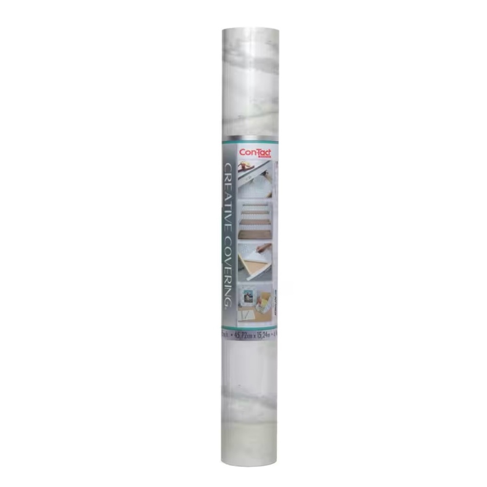 Creative Covering White Marble Adhesive Liner